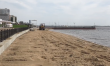 Продолжается подготовка пляжа на Новой Набережной к летнему периоду