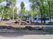 В Ленинском районе продолжаются мероприятия по реконструкции сквера им. 50 лет Октября