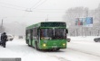 Начавшийся снегопад не помешал работе общественного транспорта