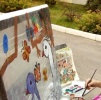 Юные художники участвуют в акции, посвященной Дню журавля