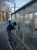 В Ленинском районе проводится ремонт остановочных павильонов