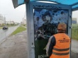 На территории Кировского района ведутся мероприятия по удалению граффити с фасадов зданий