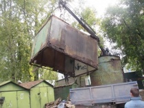 В Волжском районе демонтирован незаконно размещенный гараж