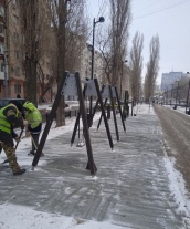 В Октябрьском районе проведены работы по очистке улиц от снега   