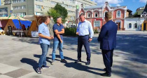 Михаил Исаев: «На ул.Волжская продолжается замена плиточного покрытия»
