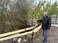 Первый заместитель главы администрации Заводского района Владимир Чирсков проверил состояние подпорной стены Первый заместитель главы администрации Заводского района Владимир Чирсков проверил состояние подпорной стены